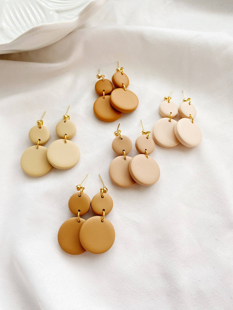 Malibu |  Handmade Polymer Clay Earrings: Ochre