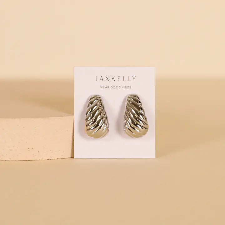 Jax Kelly Silver Bold Swirl - Earring