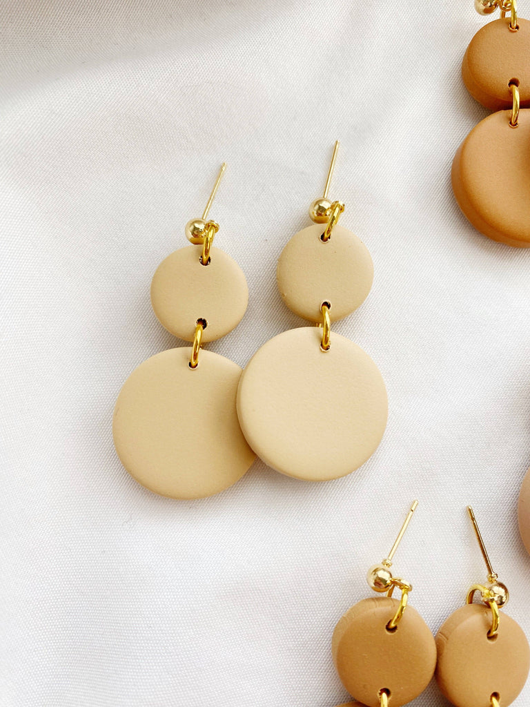 Malibu |  Handmade Polymer Clay Earrings: Ochre