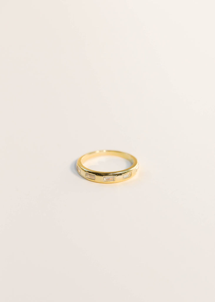 Gold Rings - Inset Baguette: 6