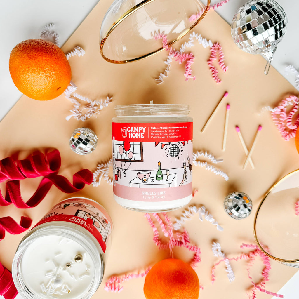 Spiced cranberry and orange candle - holiday, christmas