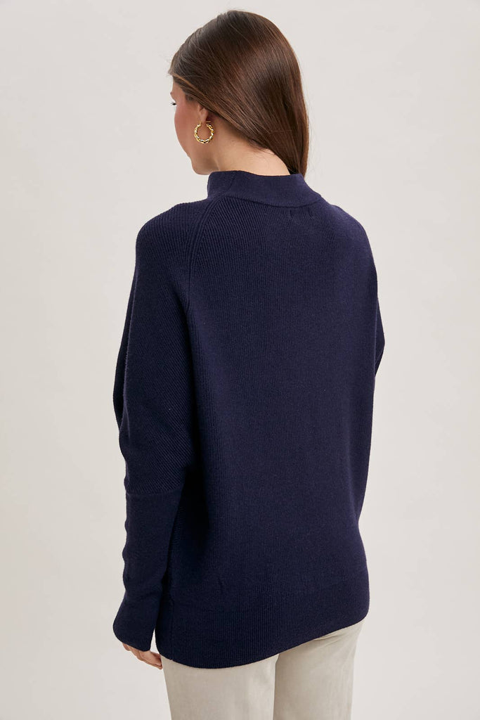 SLOUCH NECK DOLMAN PULLOVER: TOAST