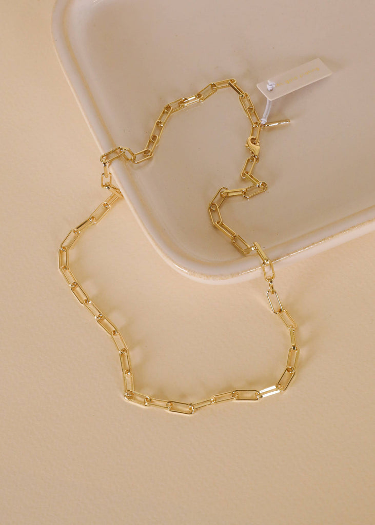 Large Link Chain Necklace - 18k Gold Plating